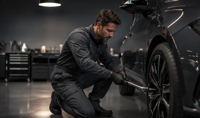 Servicetechniker bei der Arbeit in der Werkstatt