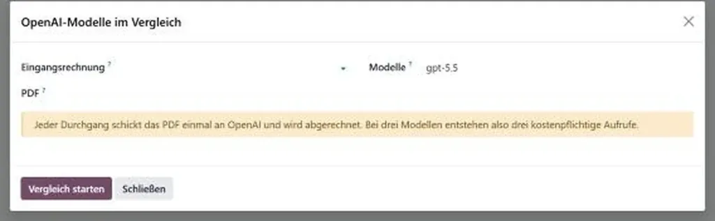 Modellvergleich mit Ergebnistabelle